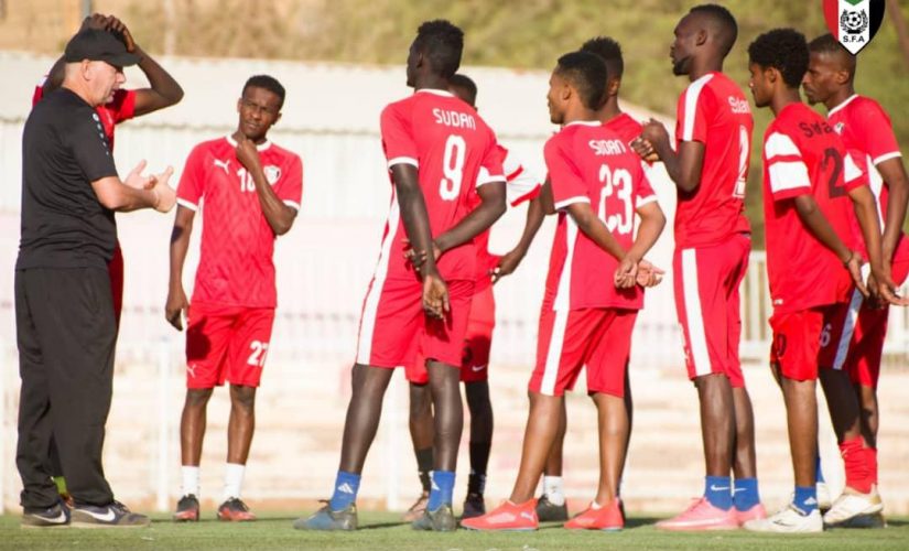 المنتخب السوداني تحت السن 23 يتدرب في ملعب الوطني صباحا
