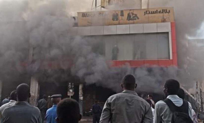 Fire Breaks out at Nivasha Trade Complexes at Khartoum Downtown