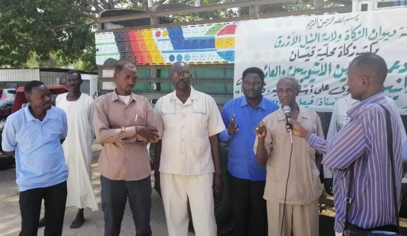 زكاة محلية قيسان تسير قافلة لـ 1000عائد ولاجئ أثيوبي