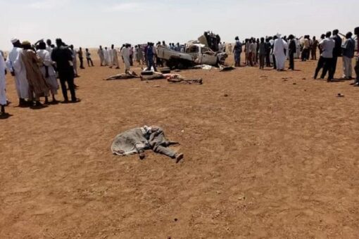 وفاة8أشخاص وإصابة واحد إثر حادث مروري بين شمال وجنوب دارفور