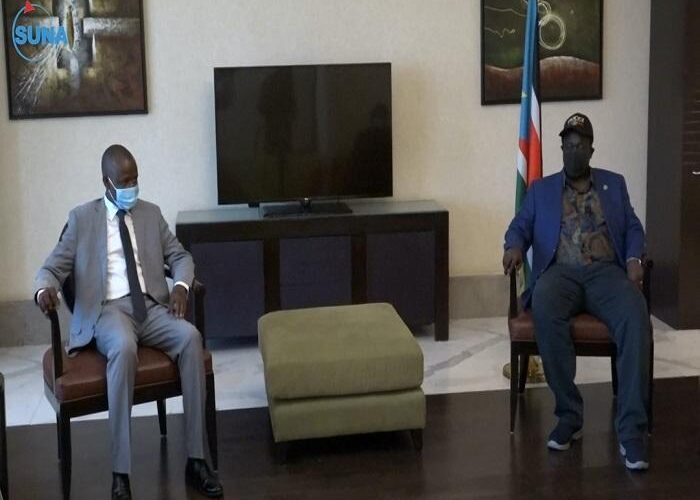 الهادي يُطلع نائب رئيس جنوب السودان على سيرتنفيذ اتفاقيةسلام جوبا