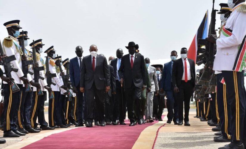 رئيس مجلس السيادة الإنتقالي يصل جوبا
