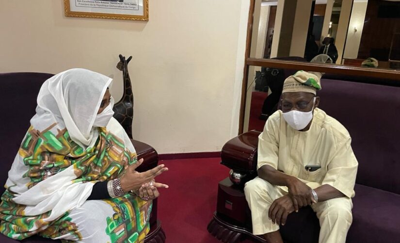 وزيرة الخارجية تلتقي الرئيس النيجيري الاسبق بكينشاسا