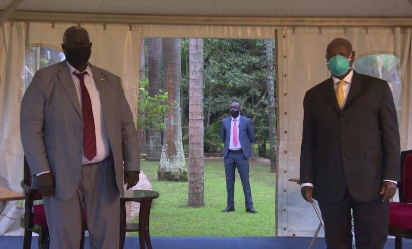 الرئيس اليوغندي يستقبل عضو مجلس السيادة مالك عقار