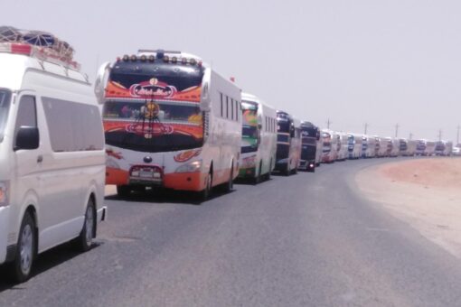 بدء عمليات تفويج المركبات بقطاع النيل الأبيض