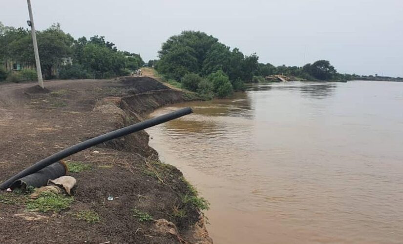 زيادة كبيرة في منسوب مياه النيل الأزرق بمدينة سنجة