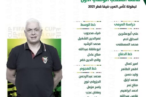 ٢٣ لاعب لمشاركة السودان في كأس العرب فيفا بقطر