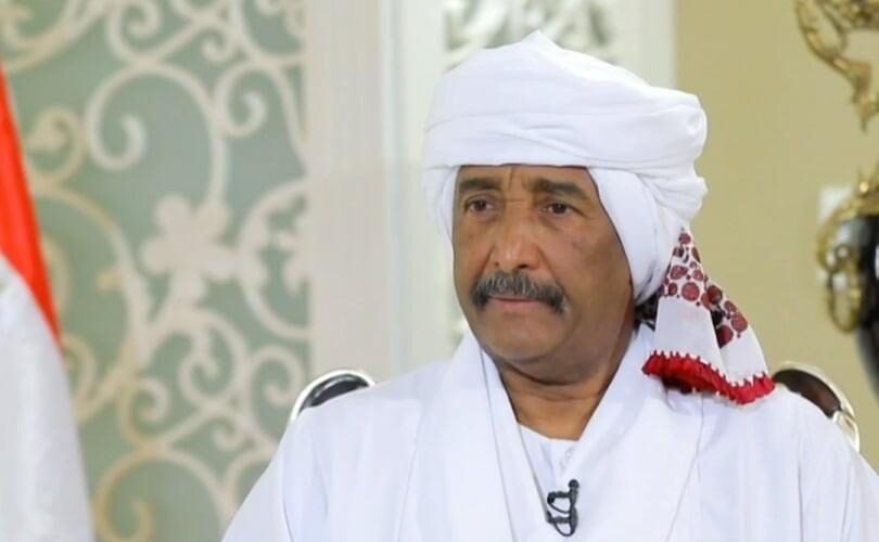 البرهان علي تلفزيون السودان الثامنة مساء اليوم