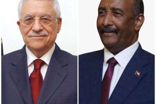 رئيس مجلس السيادة يتلقي برقية تهنئة من رئيس دولة فلسطين