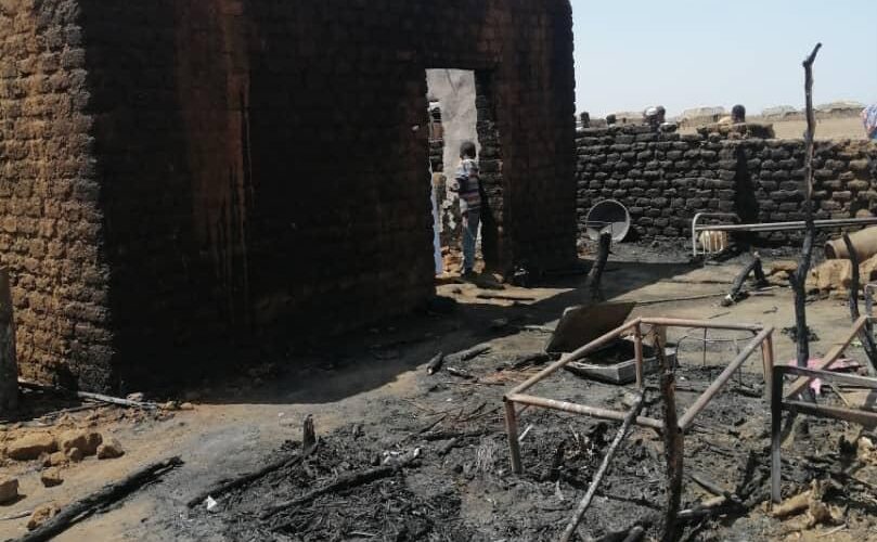 وفاة وإصابة ثمانية افراد بحريق باحدى قرى النيل الأبيض