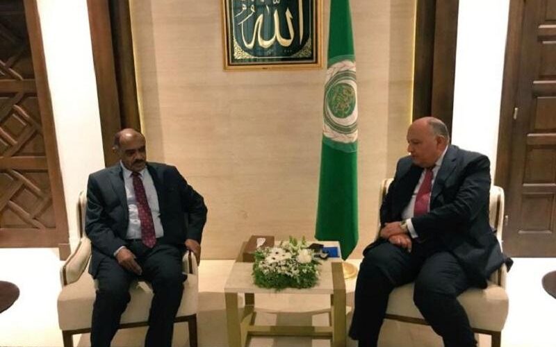 وزير الخارجية المكلف يلتقي نظيره المصري